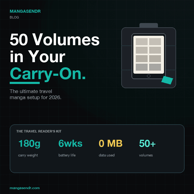 The Ultimate Travel Manga Setup: 50 Volumes in a Carry-On