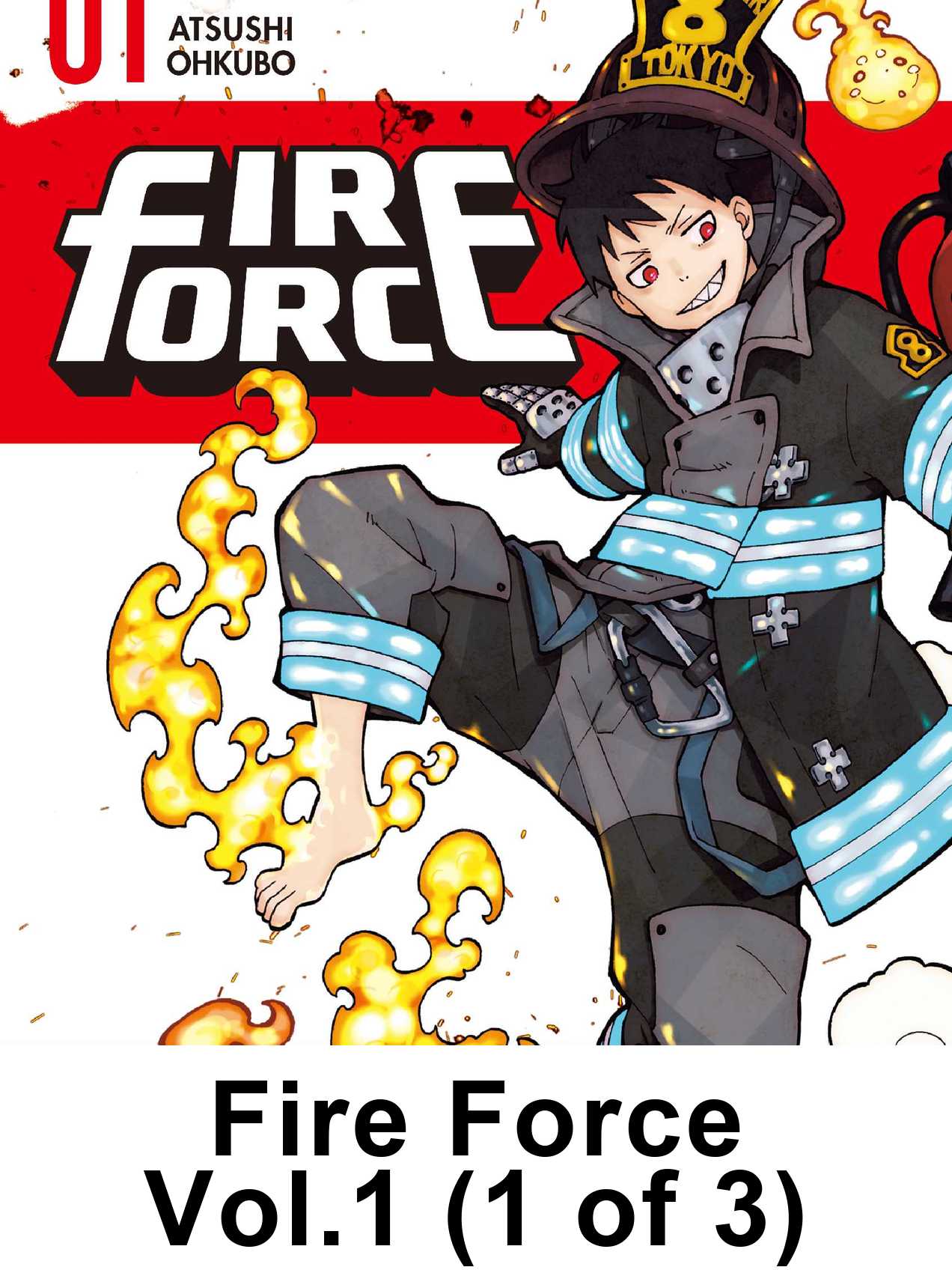The color cover of Fire Force volume 1 on a Kindle Colorsoft