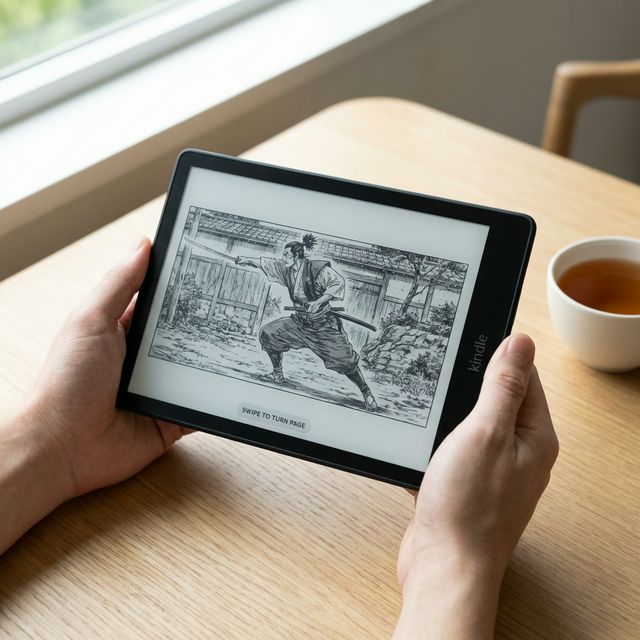 Kindle in landscape orientation